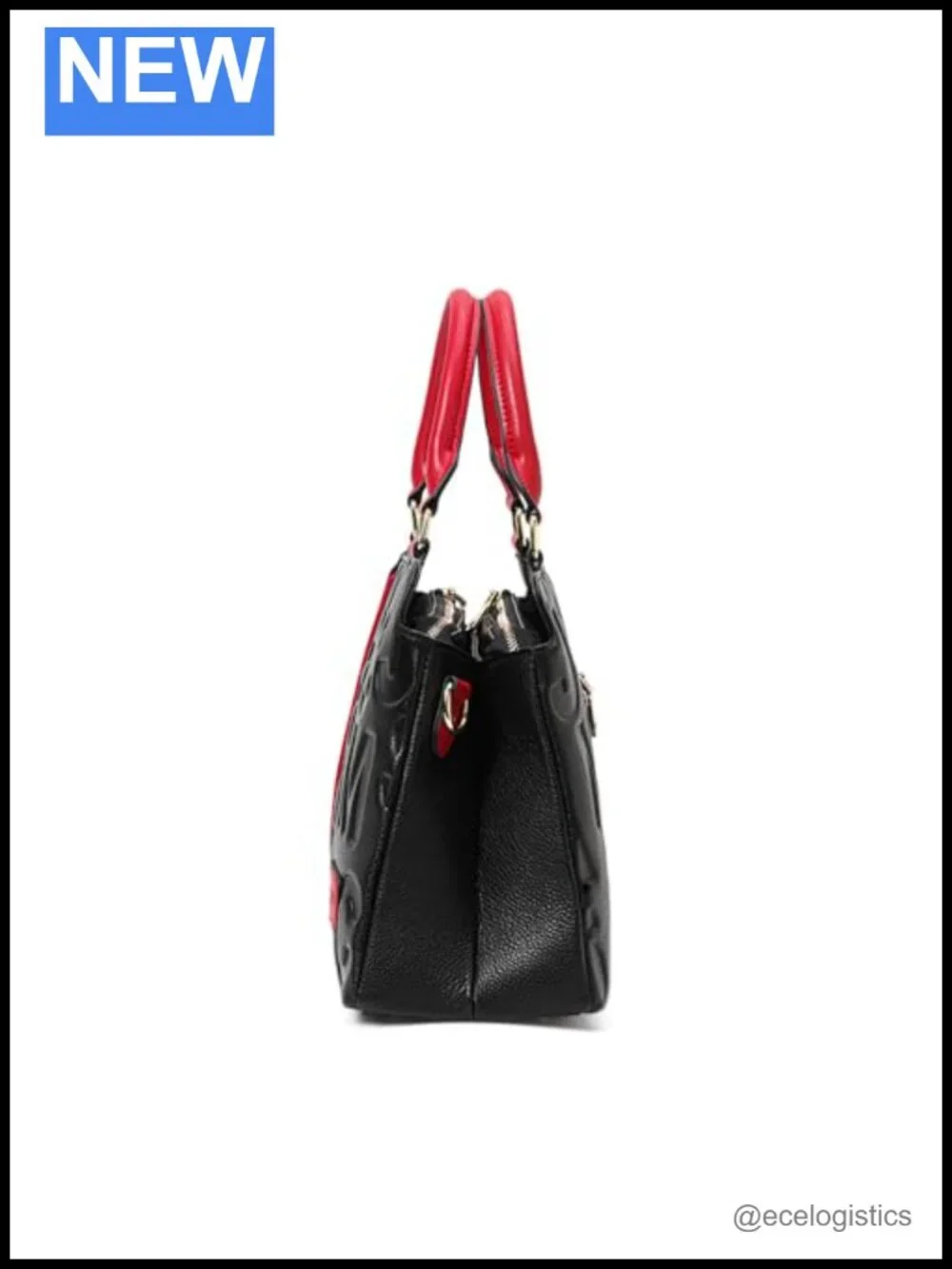 Genuine Leather Cowhide Women's Handbag Large Capacity Letter Shoulder Strap